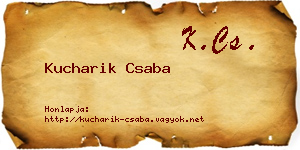 Kucharik Csaba névjegykártya